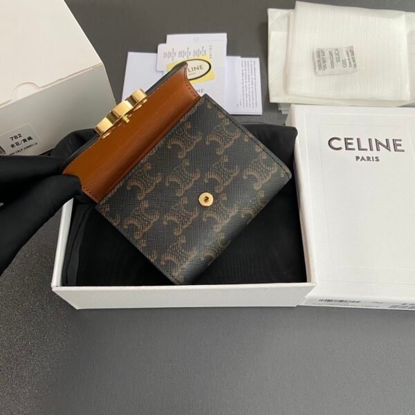 10D782CQH (6) SMALL FLAP WALLET TRIOMPHE IN TRIOMPHE CANVAS