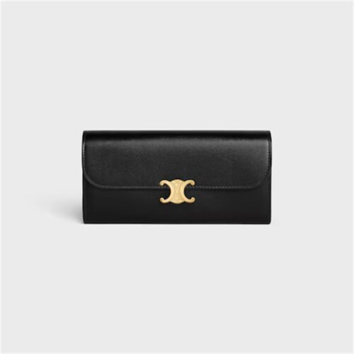 LARGE WALLET TRIOMPHE IN SHINY CALFSKIN