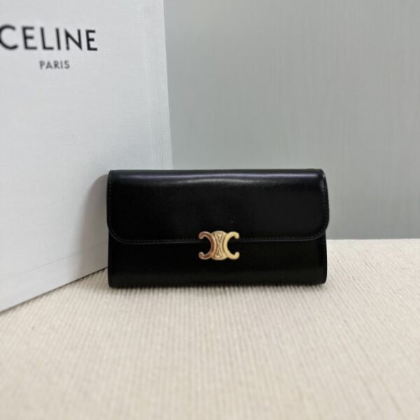 10E313DPV (7) LARGE WALLET TRIOMPHE IN SHINY CALFSKIN