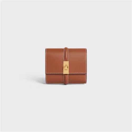 SMALL TRIFOLD WALLET 16 IN SATINATED CALFSKIN