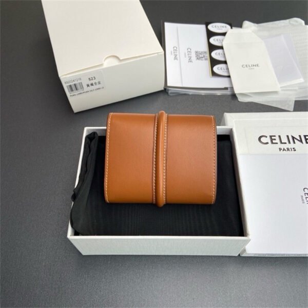 10F523CQ7 (2) SMALL TRIFOLD WALLET 16 IN SATINATED CALFSKIN