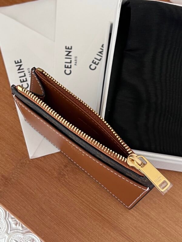 10F992BZ9 (1) Logo print zip card holder