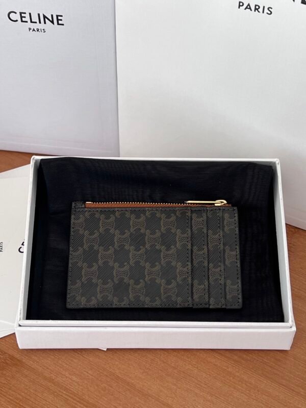 10F992BZ9 (3) Logo print zip card holder