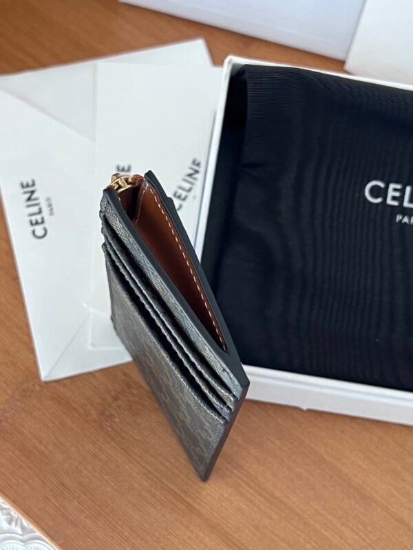 10F992BZ9 (5) Logo print zip card holder