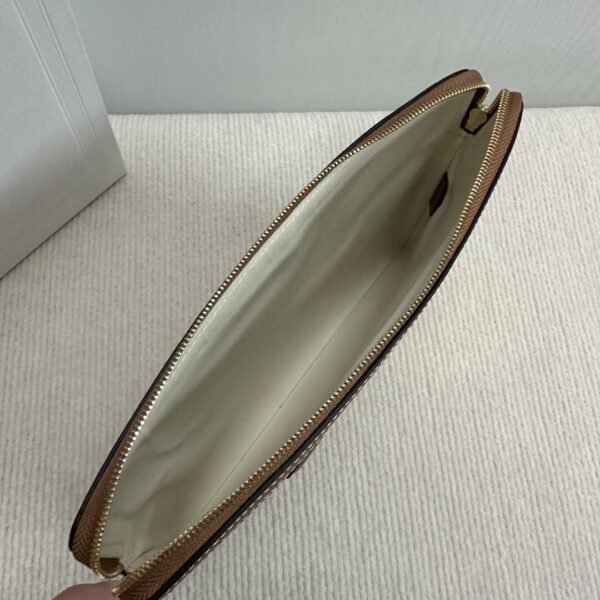 SMALL POUCH WITH STRAP CUIR TRIOMPHE IN TEXTILE WITH TRIOMPHE PRINT AND CALFSKIN