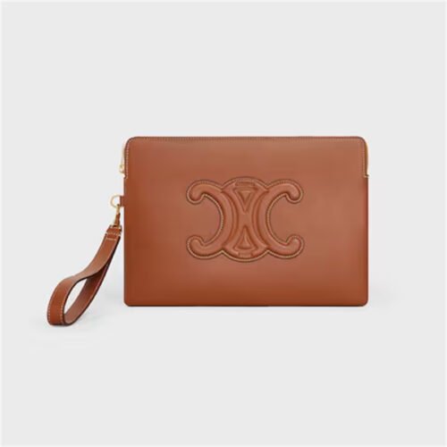 10J983DR8 (1) SMALL POUCH WITH STRAP CUIR TRIOMPHE IN SMOOTH CALFSKIN