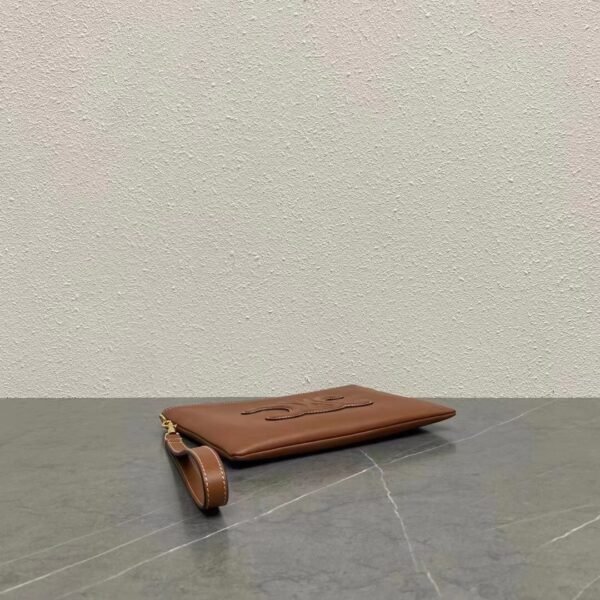 SMALL POUCH WITH STRAP CUIR TRIOMPHE IN SMOOTH CALFSKIN