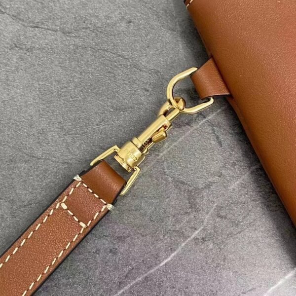 SMALL POUCH WITH STRAP CUIR TRIOMPHE IN SMOOTH CALFSKIN