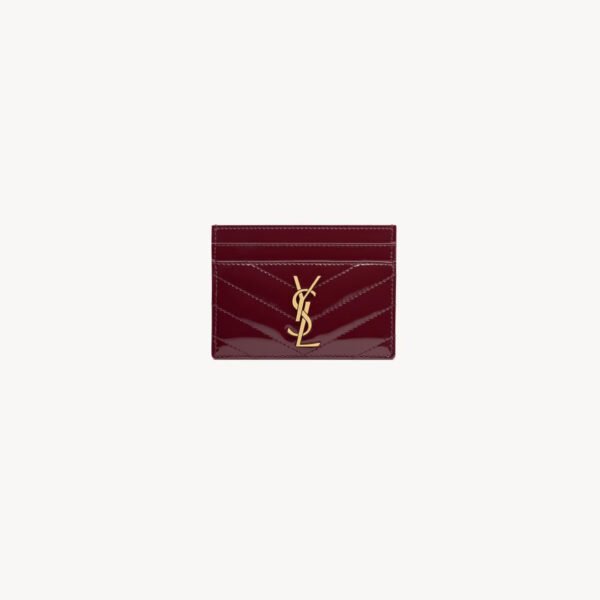 CASSANDRE MATELASSÉ CARD CASE IN PATENT LEATHER