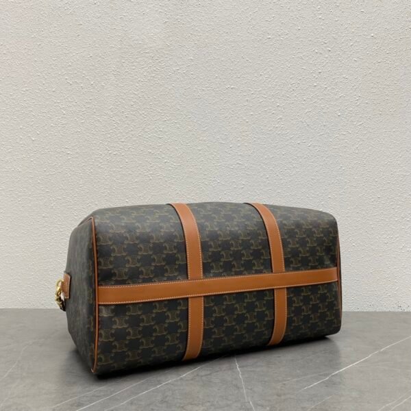 MEDIUM TRAVEL BAG IN TRIOMPHE CANVAS AND CALFSKIN