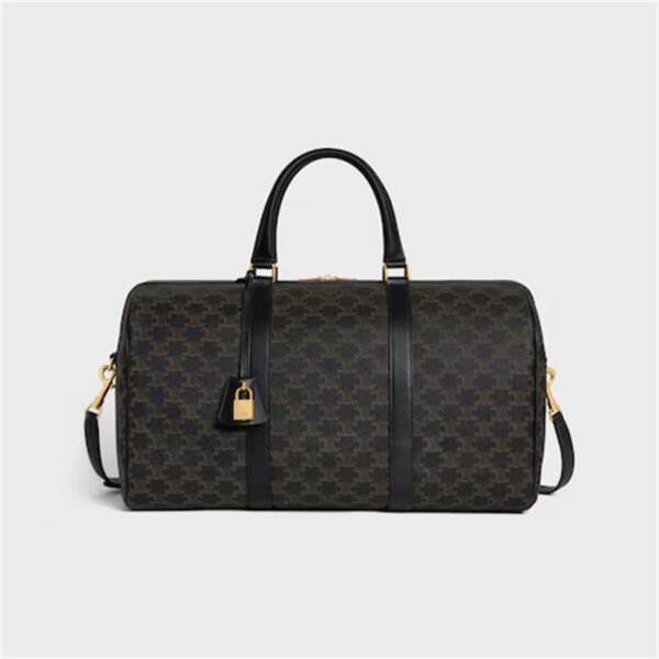 MEDIUM TRAVEL BAG IN TRIOMPHE CANVAS AND CALFSKIN