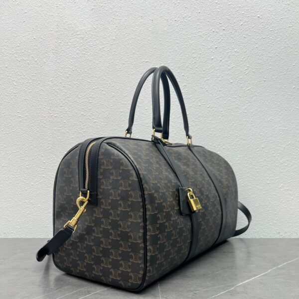 MEDIUM TRAVEL BAG IN TRIOMPHE CANVAS AND CALFSKIN