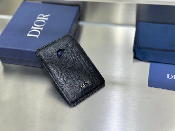 2ADCH168FLG_H00N (4) Dior Saddle Magnetic Card Holder