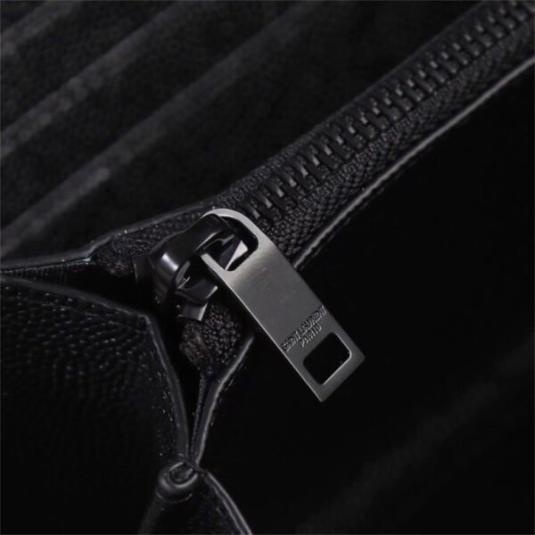 358094BOW081000 (5) CASSANDRE MATELASSÉ ZIP AROUND WALLET IN GRAIN DE POUDRE LEATHER