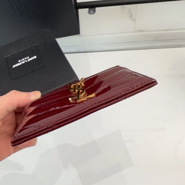 CASSANDRE MATELASSÉ CARD CASE IN PATENT LEATHER