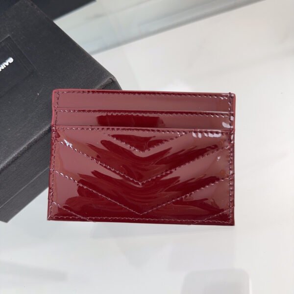 CASSANDRE MATELASSÉ CARD CASE IN PATENT LEATHER