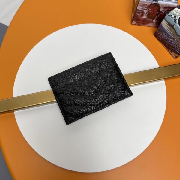 CASSANDRE MATELASSÉ CARD CASE IN GRAIN DE POUDRE LEATHER