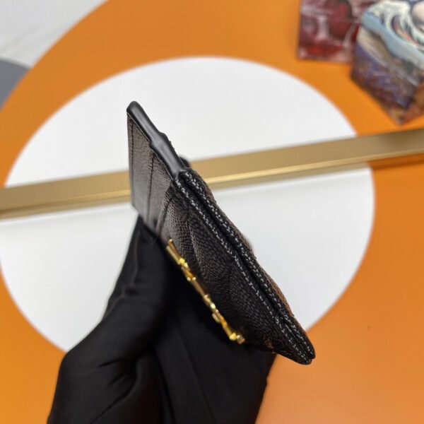 CASSANDRE MATELASSÉ CARD CASE IN GRAIN DE POUDRE LEATHER