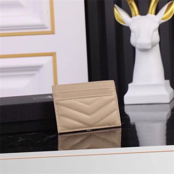 CASSANDRE MATELASSÉ CARD CASE IN GRAIN DE POUDRE LEATHER