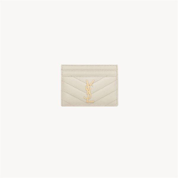 423291BOW019207 (1) CASSANDRE MATELASSÉ CARD CASE IN GRAIN DE POUDRE LEATHER