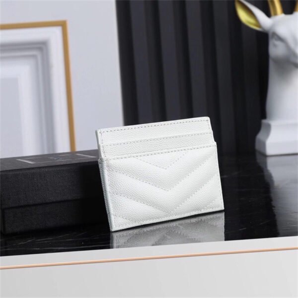 423291BOW019207 (5) CASSANDRE MATELASSÉ CARD CASE IN GRAIN DE POUDRE LEATHER