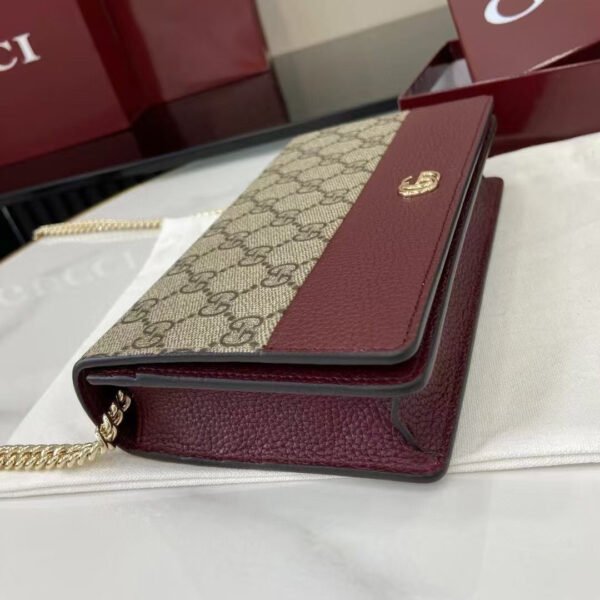 GG MARMONT BI-COLOR WALLET ON CHAIN