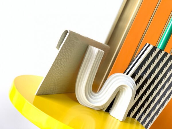 UPTOWN POUCH IN CROCODILE-EMBOSSED SHINY LEATHER