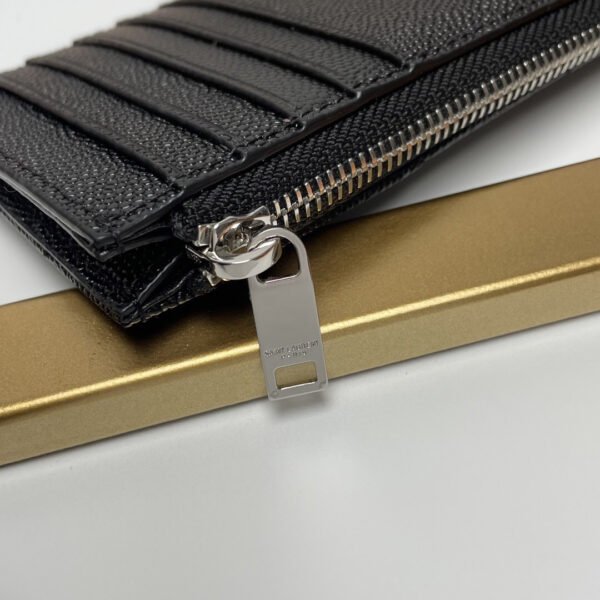 CASSANDRE MATELASSÉ FRAGMENTS CARD CASE IN GRAIN DE POUDRE LEATHER
