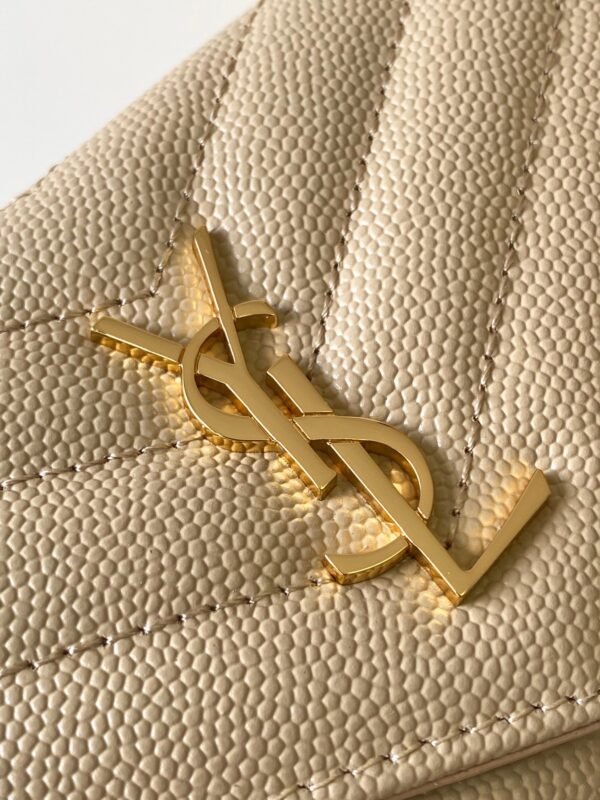 612808BOW012721 (3) CASSANDRE MATELASSÉ FRAGMENTS FLAP CARD CASE IN GRAIN DE POUDRE LEATHER