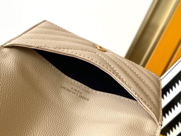 612808BOW012721 (5) CASSANDRE MATELASSÉ FRAGMENTS FLAP CARD CASE IN GRAIN DE POUDRE LEATHER