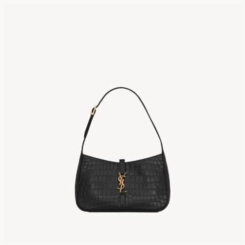 LE 5 À 7 IN CROCODILE-EMBOSSED SHINY LEATHER