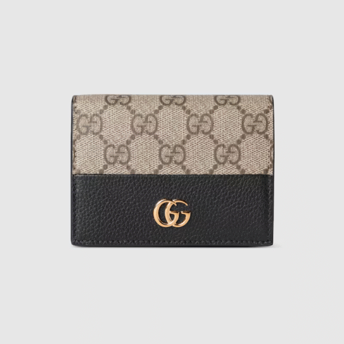 658610 AAE5E 1069 (1) GG MARMONT BI-COLOR CARD CASE WALLET