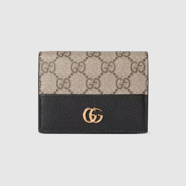 GG MARMONT BI-COLOR CARD CASE WALLET