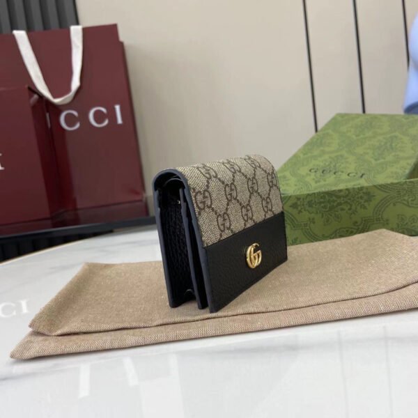 GG MARMONT BI-COLOR CARD CASE WALLET