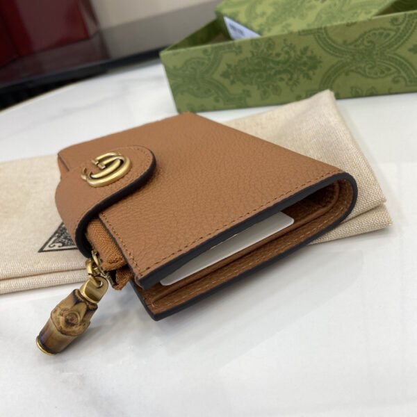 739498 AABXM 2535 (3) MEDIUM DOUBLE G WALLET WITH BAMBOO