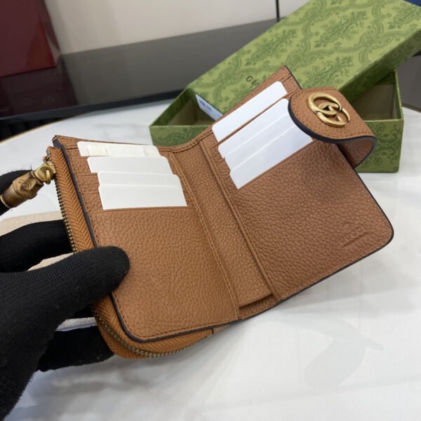 739498 AABXM 2535 (7) MEDIUM DOUBLE G WALLET WITH BAMBOO