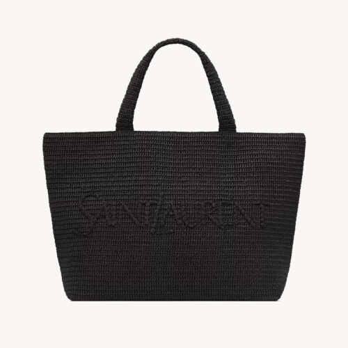 756269GAAEI1000 (1) SAINT LAURENT TOTE IN RAFFIA