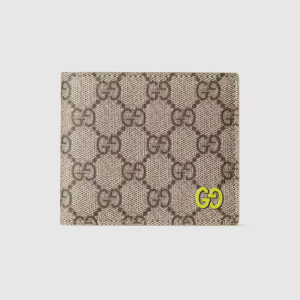 768243 FACQC 9742 (1) ACID GREEN INTERIOR GG BI-FOLD WALLET