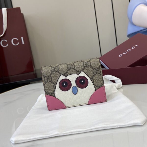 818767 FAEC3 8570 (7) GG SMALL WALLET WITH OWL DETAIL