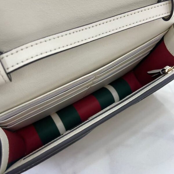 820688 FAD6L 9641 (6) GG EMBLEM WALLET WITH LEATHER STRAP