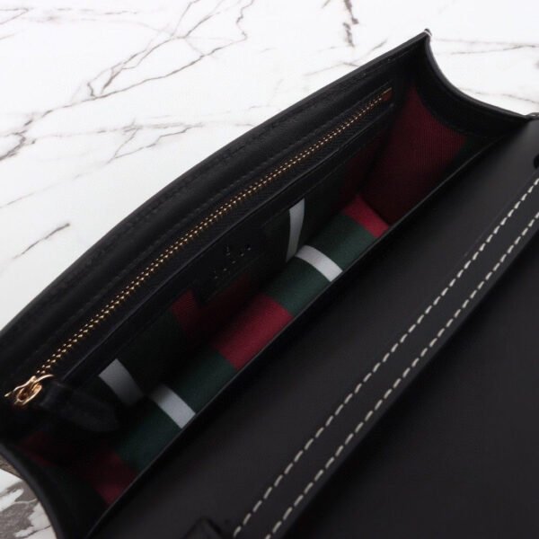 GG EMBLEM WALLET WITH LEATHER STRAP