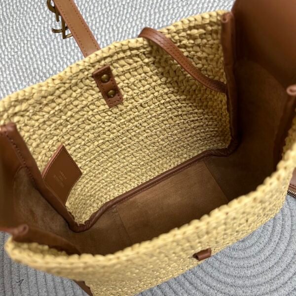 823812GAAEZ2791 (2) LE 5 À 7 SUPPLE SMALL IN RAFFIA AND LEATHER