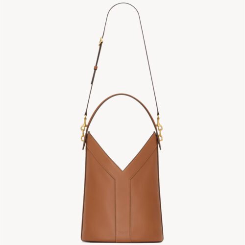 Y TOP-HANDLE BUCKET IN LEATHER