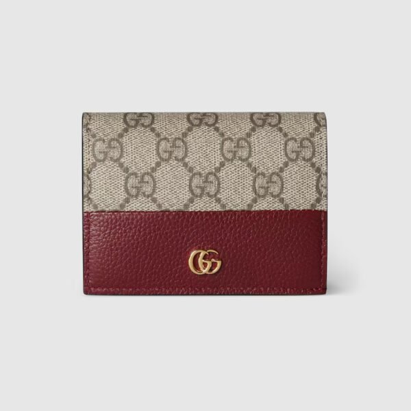 841358 AAE5E 6258 (1) BI-COLOR GG MARMONT SMALL WALLET