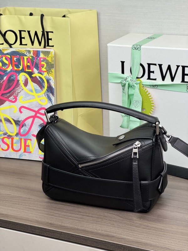 Small Puzzle Biker bag in shiny calfskin