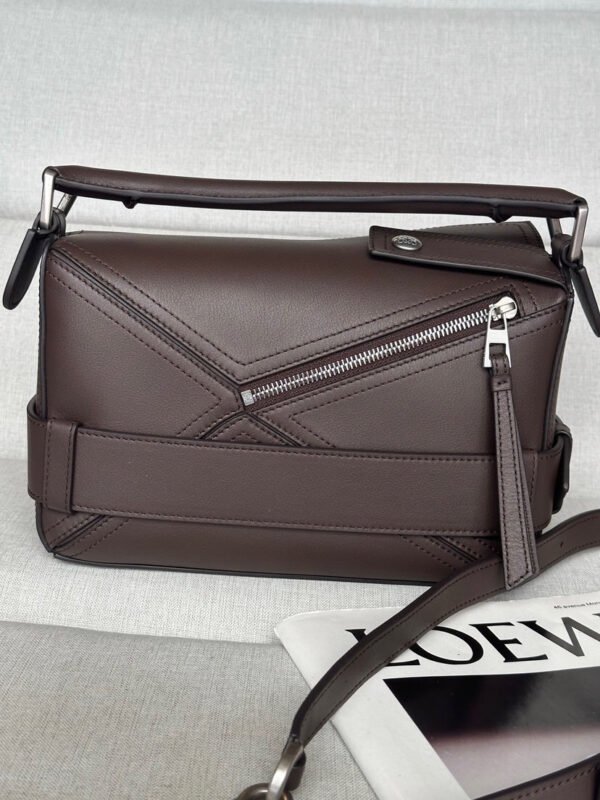 Small Puzzle Biker bag in shiny calfskin