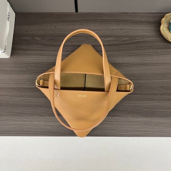 Mini Puzzle Fold tote in shiny calfskin