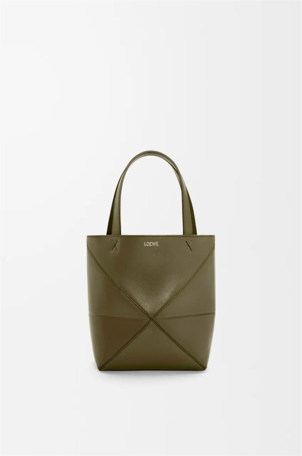 A657V25X01 (1) Mini Puzzle Fold tote in shiny calfskin