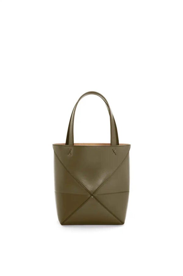 A657V25X01 (3) Mini Puzzle Fold tote in shiny calfskin