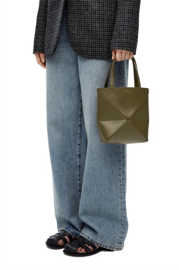 A657V25X01 (5) Mini Puzzle Fold tote in shiny calfskin